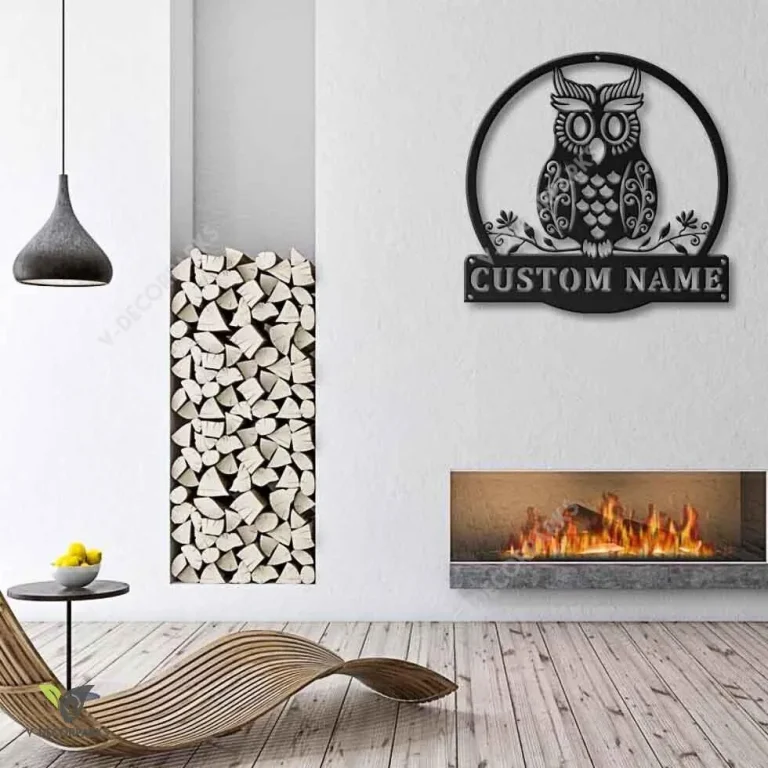 Personalized Owl Bird Metal Sign Art, Custom Owl Bird Metal Sign, Animal Funny, Pets Gift, Birthday Gift, Bedroom Decor