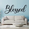 Blessed Script Metal Sign - Christmas Gift - Metal Wall Art - Christmas Decor - Wall Hanging - Housewarming Gift - Personalized Sign