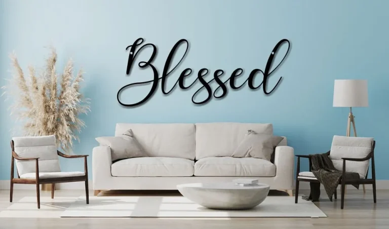 Blessed Script Metal Sign - Christmas Gift - Metal Wall Art - Christmas Decor - Wall Hanging - Housewarming Gift - Personalized Sign