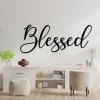 Blessed Script Metal Sign - Christmas Gift - Metal Wall Art - Christmas Decor - Wall Hanging - Housewarming Gift - Personalized Sign