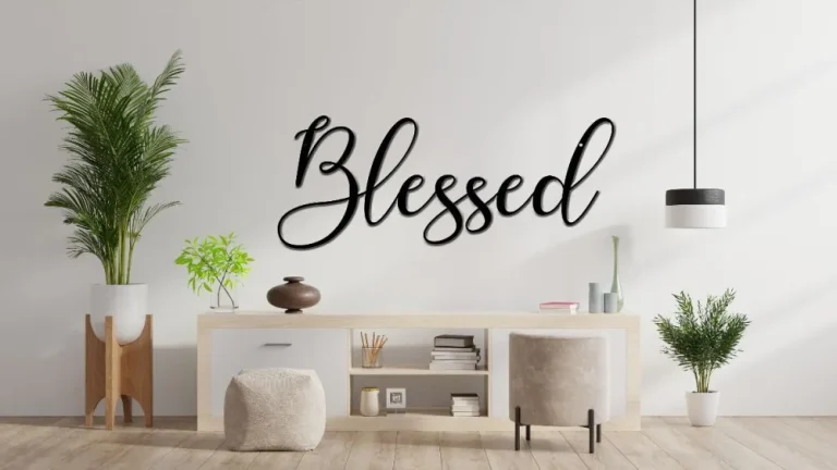 Blessed Script Metal Sign - Christmas Gift - Metal Wall Art - Christmas Decor - Wall Hanging - Housewarming Gift - Personalized Sign