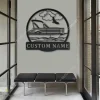 Personalized Pontoon Boat Metal Sign Art, Custom Pontoon Boat Monogram Metal Sign, Pontoon Boat Gifts, Job Gift, Home Decor