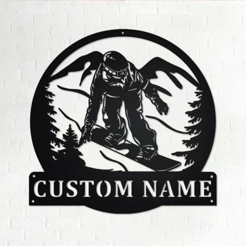 Custom Snowboarder Metal Wall Art, Personalized Snowboarder Name Sign Decoration For Room, Snowboarder Home Decor, Custom Snowboarder