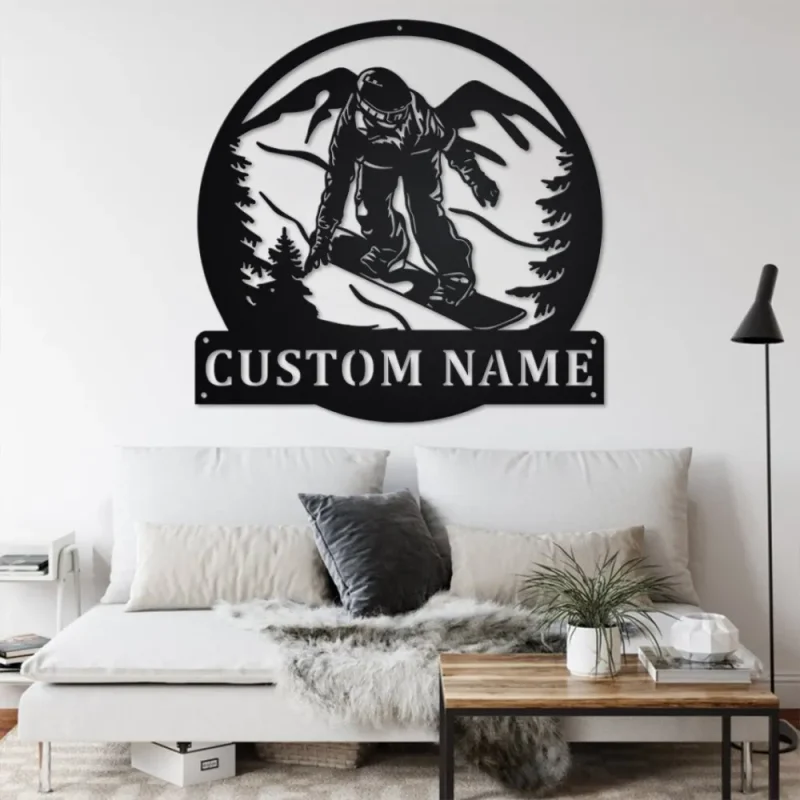 Custom Snowboarder Metal Wall Art, Personalized Snowboarder Name Sign Decoration For Room, Snowboarder Home Decor, Custom Snowboarder