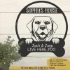 Labrador Retriever's House Dog Lovers Personalized Metal Sign Cut Metal Sign