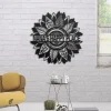 Sunflower Nana's Happy Place Personalized Metal Wall Art Cut Metal Sign