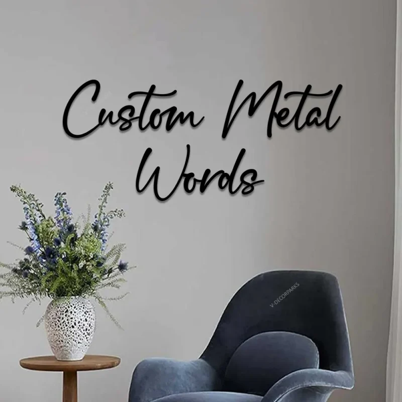 Custom Metal Words Sign, Custom Metal Sign, Your Custom Text, Script Metal Sign, Personalized Sign, Custom Quote Sign, Custom Script Art
