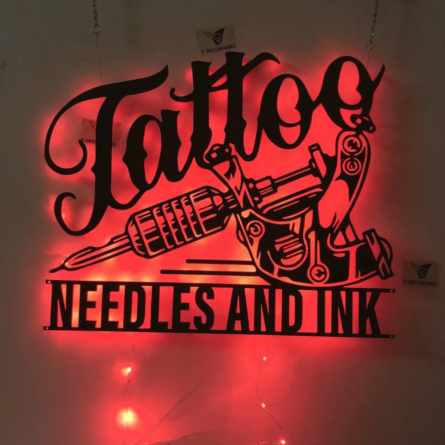 Personalized Tattoo Metal Sign Tattoo Shop Sign Tattoo Artist