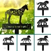 Custom Floral Horse Memorial Metal Garden Stake, Horse Lovers Metal Yard Sign, Horse With Name Metal Grave Marker, Remembrance Stake, Horse Loss Gift
