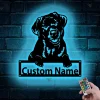 Custom Black Labrador Retriever Metal Sign, Labrador Sign Personalized Dog Name Sign, Dog House Decor, Dog Lover Gift, Dog Memorial Sign
