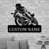 Custom Motorcycle Racing Metal Sign, Custom Biker Name Sign, Riding Motorcycle Sign, Motorcycle Gift, Motorcross Sign, Motorcyclist Gift