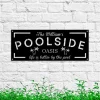 Personalized Family Poolside Oasis Sign, Swimming Pool Metal Sign, Custom Pool Sign, Tiki Bar, Pool Signs For Outdoor, Poolside Sign, Patio Decor