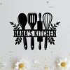 Personalized Indoor Kitchen Sign Name, Kitchen Wall Hanger, Custom Kitchen Metal Sign, Kitchen Wall Art, Kitchen Decor, Nana's Kitchen Sign