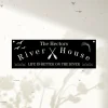 Custom River Signs, Lakehouse Decor Welcome To The River House Sign, Personalized River House Sign, River Sign, Lakehouse Sign Gift For Dad