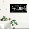 Personalized Family Poolside Oasis Sign, Swimming Pool Metal Sign, Custom Pool Bar Sign, Sign For Pool, Patio Decor, Patio Bar Sign, Poolside Sign