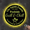 Personalized Metal Family Poolside Bar And Grill Sign, Pool And Bar, Custom Grilling, Bar And Grill, Gift For Grill, Personalized Sign For Pool