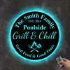 Personalized Metal Family Poolside Bar And Grill Sign, Pool And Bar, Custom Grilling, Bar And Grill, Gift For Grill, Personalized Sign For Pool