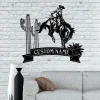 Custom Western Sign Welcome Cowboy Sign Metal Porch Sign Farm Entrance Sign Metal Farmhouse Western Door Hanger Western Welcome Sign