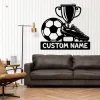 Custom Football Player Metal Sign, Personalized Football Player Name Sign, Football Lovers Gift, Soccer Metal Wall Art Kid Boy Nursery Decor