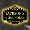 Custom Golfing Metal Wall Art Led Light Personalized Golfer Name Sign Home Decor 19th Hole Golf Club Decoration Golf Gifts For Men Dad Gifts