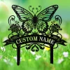 Custom Butterfly Garden Sign, Metal Yard Decor, Custom Flower Bed Sign, Butterfly Decor, Butterfly Metal Sign, Garden Decor, Gift For Mom