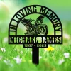 Custom Biker Memorial Stake, Rider Memorial Metal Stake, Motorcycle With Wings, Biker Name Sign, Loss Of Loved One, Grave Marker Biker Gift
