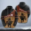 Personalized Bull Riding Mens 3d All Over Printed Hoodies, Rodeo Cowboy 3d Pullover Sweatshirt With Pockets, Custom Name Bull Riding Unisex Hoodie