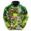 St Patrick Cow All Over Printed Hoodie For Men, Lucky Shamrock 3d Printed Unisex Pullover Hoodie, Happy Patrick's Day Men's Fleece Hooded Sweatshirt