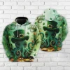 Leprechaun Octopus 3d All Over Printed Hoodie For Men, Irish Octopus Print Unisex Pullover Hoodie, Happy Patrick's Day Men's Fleece Hooded Sweatshirt