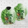 Leprechaun Surfing 3d All Over Printed Hoodie For Men, Irish Shamrock Print Unisex Pullover Hoodie, Happy Patrick's Day Men's Fleece Hooded Sweatshirt