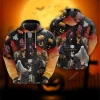 Horror Movie Characters 3d All Over Printed Hoodie, Halloween Characters Men's Fleece Hooded Sweatshirt, Halloween Night Unisex Casual Pullover Hoodie