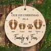 Custom Our First Christmas As A Family Ornament, Family Of Four Christmas Ornament, Baby's First Christmas Ornament, Family Name Ornament