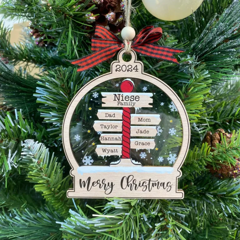 Customized Family Christmas Tree Ornaments, Family Name Ornament, Christmas Tree Ornament With Family Names 2024, Ornaments For Christmas 2024