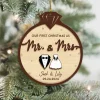 Custom Our First Christmas Married Ornament, First Christmas As Mr & Mrs Ornament, Newlywed Christmas Gift, Wedding Gift, Mr Mrs Ornament