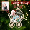 Custom Photo Baby's First Christmas Acrylic Ornament, Custom Baby Photo Ornament, Custom Baby Face Ornament, Photo Baby Christmas Ornament,