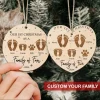 Custom Our First Christmas As A Family Ornament, Family Of Four Christmas Ornament, Baby's First Christmas Ornament, Family Name Ornament