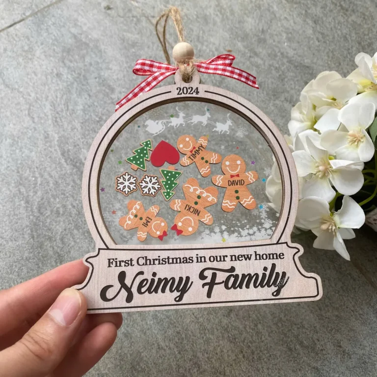 Personalized First Christmas In Our New Home Ornament, Custom Family Name Ornament , New House First Xmas Ornament, New Home Christmas Gift For Family