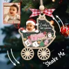 Custom Photo Baby's First Christmas Acrylic Ornament, Custom Baby Photo Ornament, Custom Baby Face Ornament, Photo Baby Christmas Ornament,