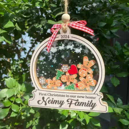 Personalized First Christmas In Our New Home Ornament, Custom Family Name Ornament , New House First Xmas Ornament, New Home Christmas Gift For Family