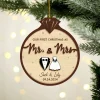 Custom Our First Christmas Married Ornament, First Christmas As Mr & Mrs Ornament, Newlywed Christmas Gift, Wedding Gift, Mr Mrs Ornament