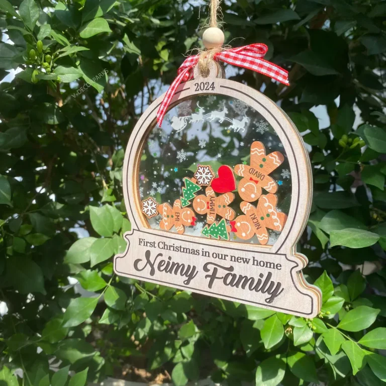 Personalized First Christmas In Our New Home Ornament, Custom Family Name Ornament , New House First Xmas Ornament, New Home Christmas Gift For Family