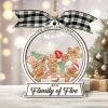 Custom Our First Christmas As A Family Ornament, Family Of Three, Family Of Six Baby's First Christmas Ornament Custom Family Name Ornament