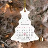 Custom Married Ornament, Calendar Wedding Date Ornament, Anniversary Gift, Custom Our First Christmas Ornament, Newlywed Gift, Wedding Gift