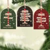 Personalized Family Name Christmas Ornament, Wooden Christmas Family Ornament With Pets, North Pole Ornament, Custom Family Ornament With Names, Christmas Tree Ornament