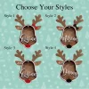 Personalized Reindeer 2024 Ornament, Personalized Rudolph Wooden Ornaments, Custom Reindeer Family Ornaments, Stocking Tags Gift, Gift Tags