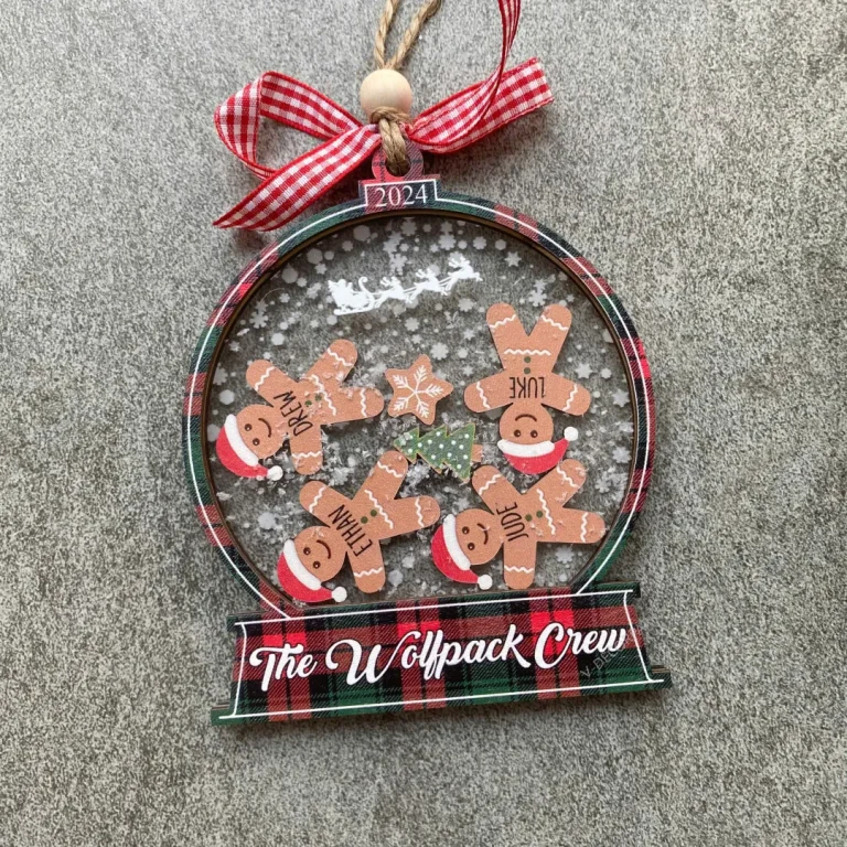 Personalized Gingerbread Family Christmas Ornament, Custom Family Christmas Ornaments 2024, Custom Cookie Gingerbread Family Ornament Gift