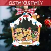 Personalized Gingerbread Family Name Ornament , 4d Customized Family Cookie Ornament Christmas, Custom Family Name Christmas Ornament