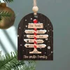 Personalized Family Name Christmas Ornament, Wooden Christmas Family Ornament With Pets, North Pole Ornament, Custom Family Ornament With Names, Christmas Tree Ornament