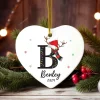 Custom Letter Name Ornament, Custom Initial Name Christmas Ornament, Monogram Ornament, Initial Ornament, Custom Family Name Ornament, Christmas Gifts